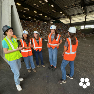 KAB Education team on a tour at Balcones Recycling.