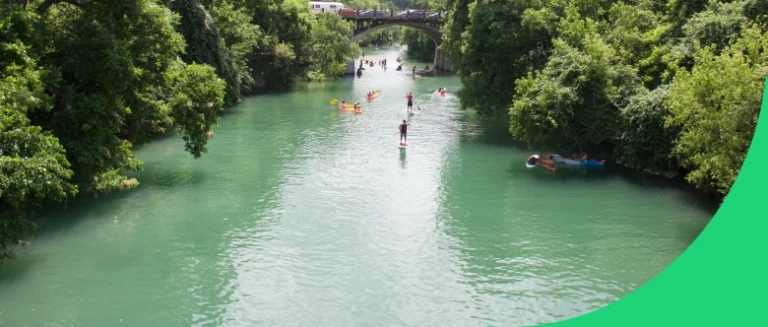 Aerial view of Barton Springs.