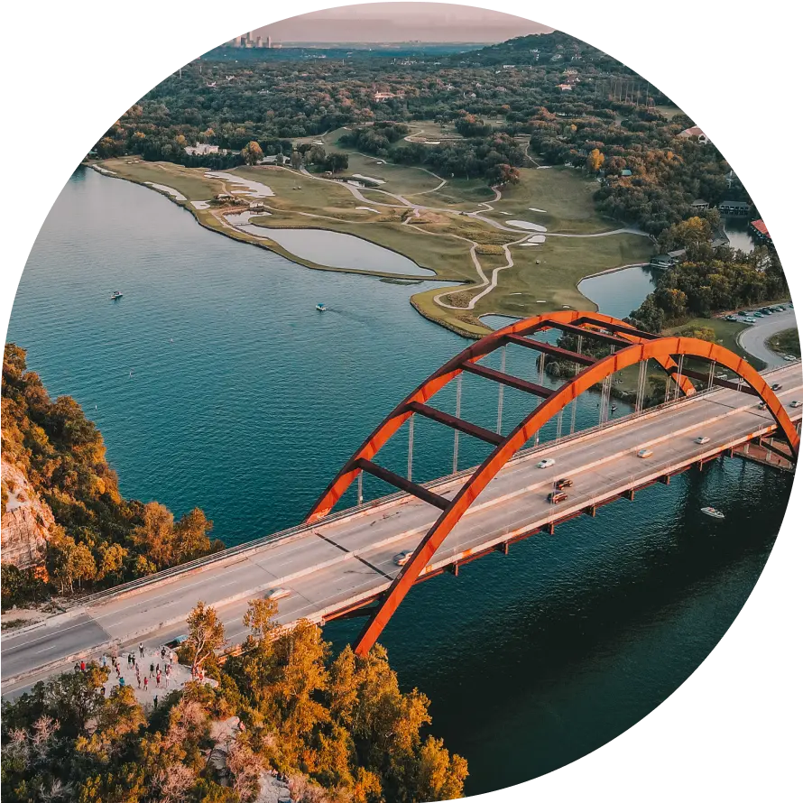 Austin viewed from the Pennybacker Bridge.