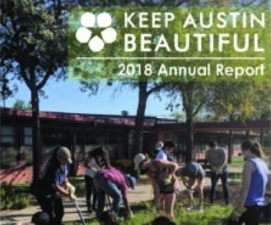 Keep Austin Beautiful Fiscal Year 2018 Annual Report cover image.